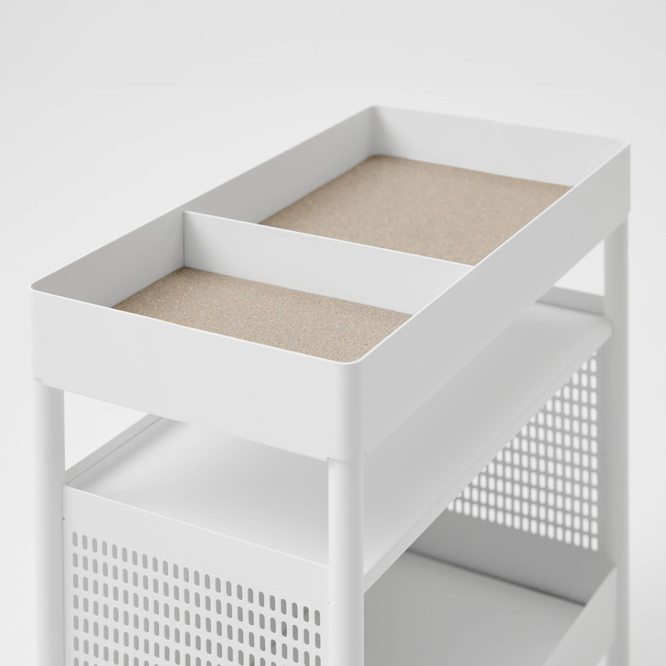 Nomad Storage Cart - Smooth Plaster (TR_PLS) / No Casters