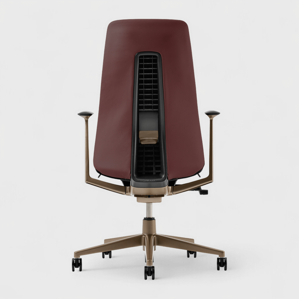 Fern Office Chair with Bronze Base - Bordeaux (XJ_BR) / No / Yes