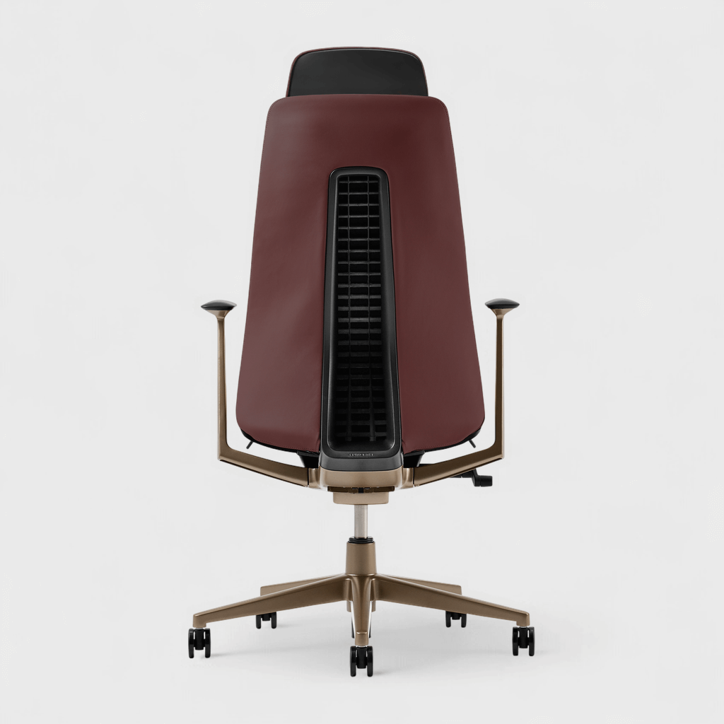 Fern Office Chair with Bronze Base - Bordeaux (XJ_BR) / Yes / No