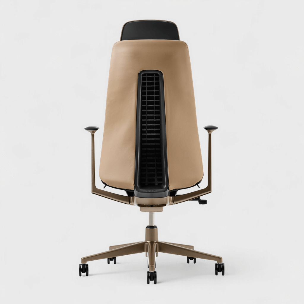 Fern Office Chair with Bronze Base - Safari (XJ_SF) / Yes / No