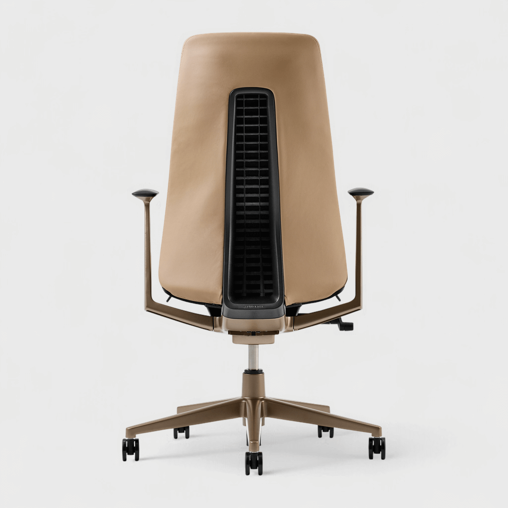 Fern Office Chair with Bronze Base - Safari (XJ_SF) / No / No