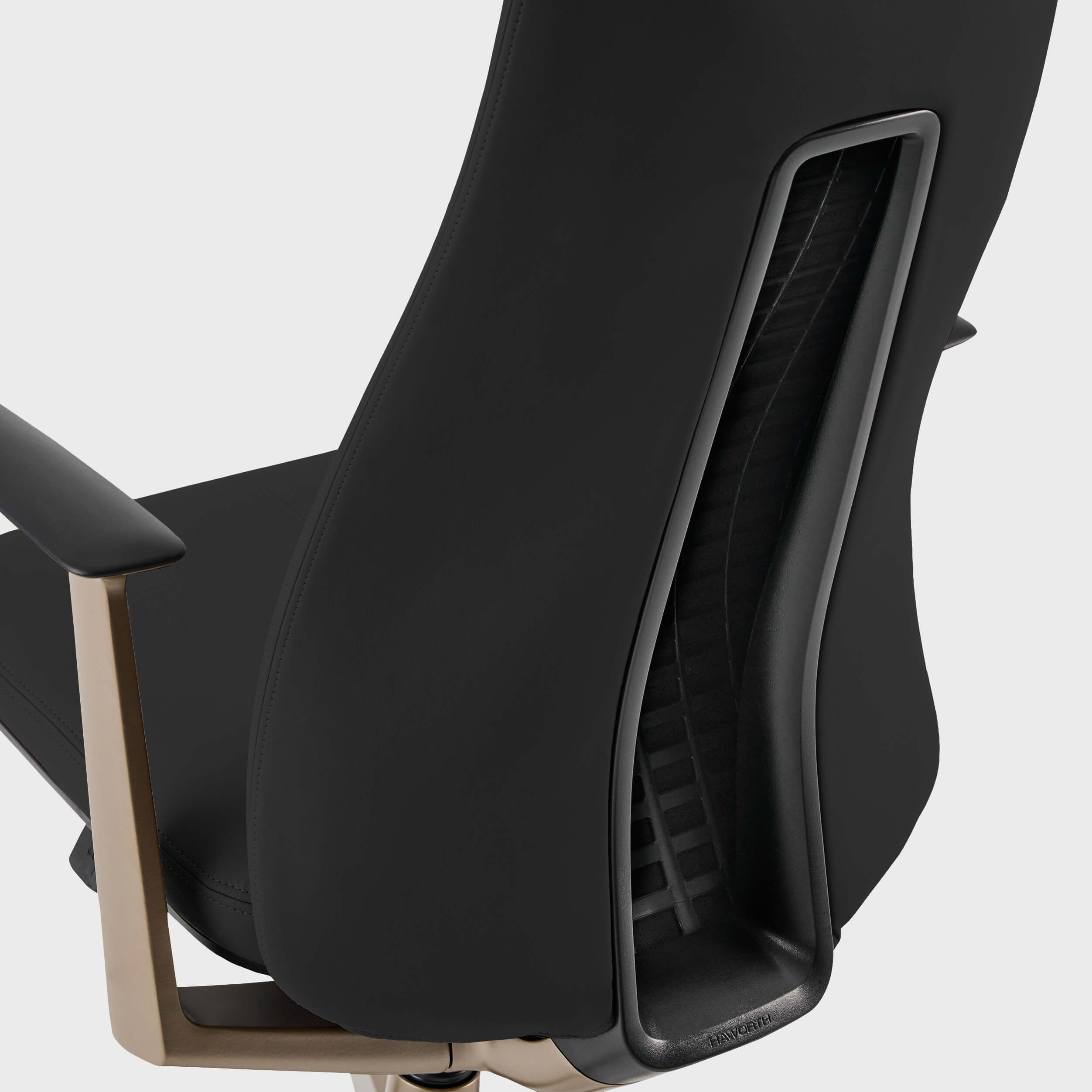 Fern Office Chair with Bronze Base - Black (XJ_BL) / Yes / No