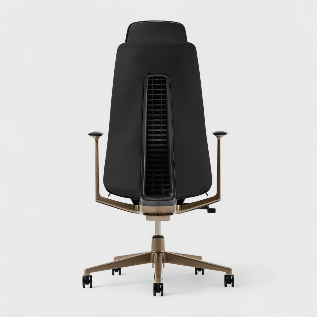 Fern Office Chair with Bronze Base - Black (XJ_BL) / Yes / No
