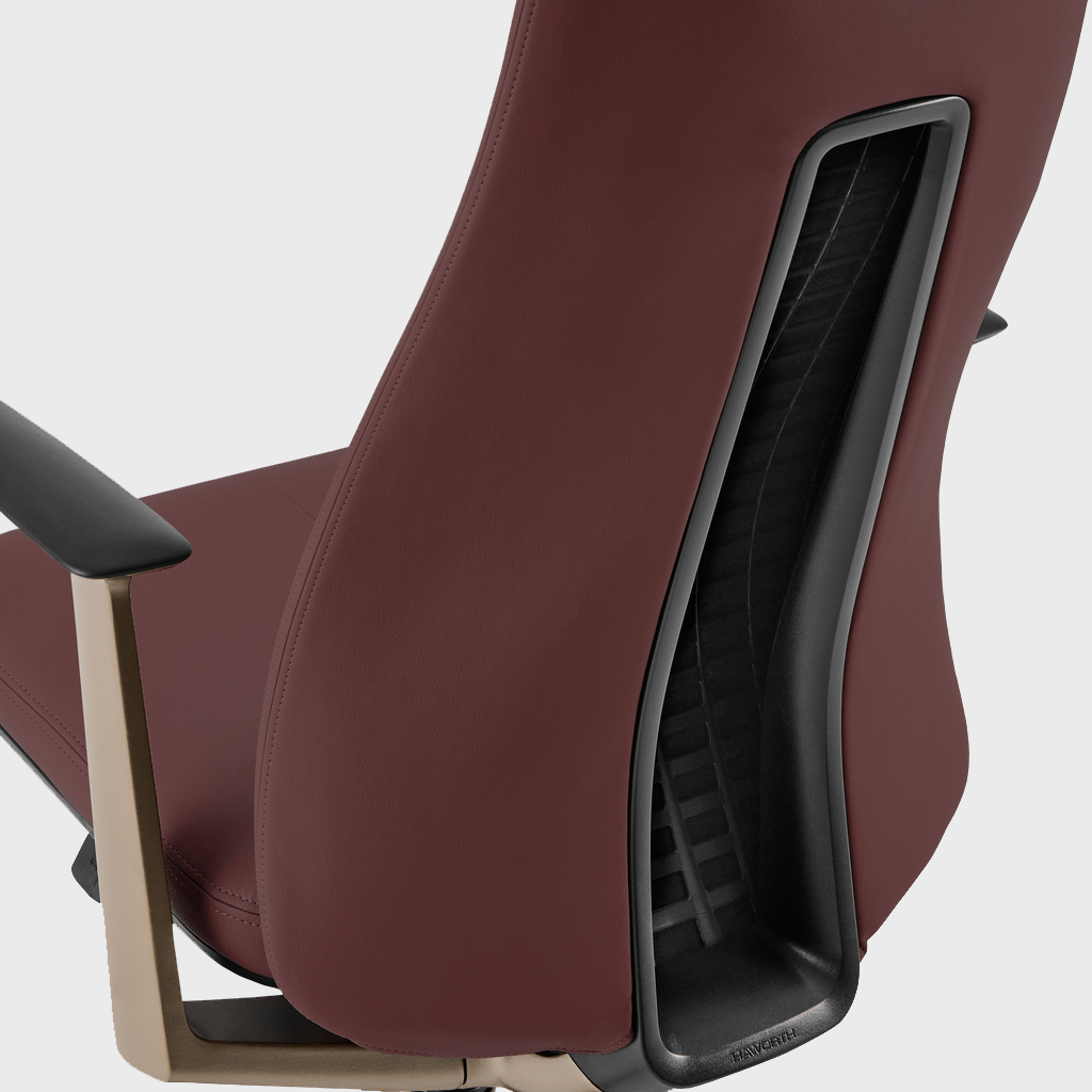 Fern Office Chair with Bronze Base - Bordeaux (XJ_BR) / Yes / No