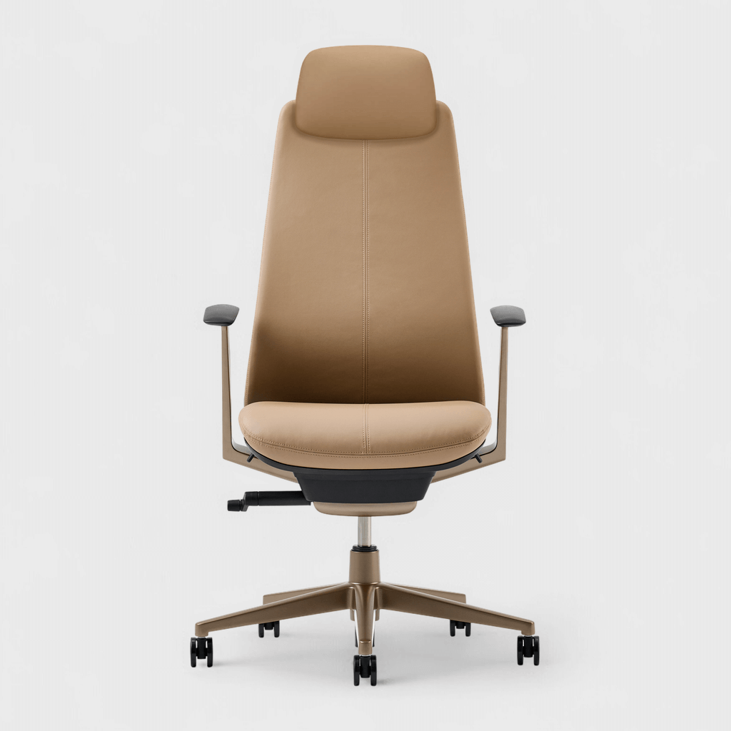 Fern Office Chair with Bronze Base - Safari (XJ_SF) / Yes / No