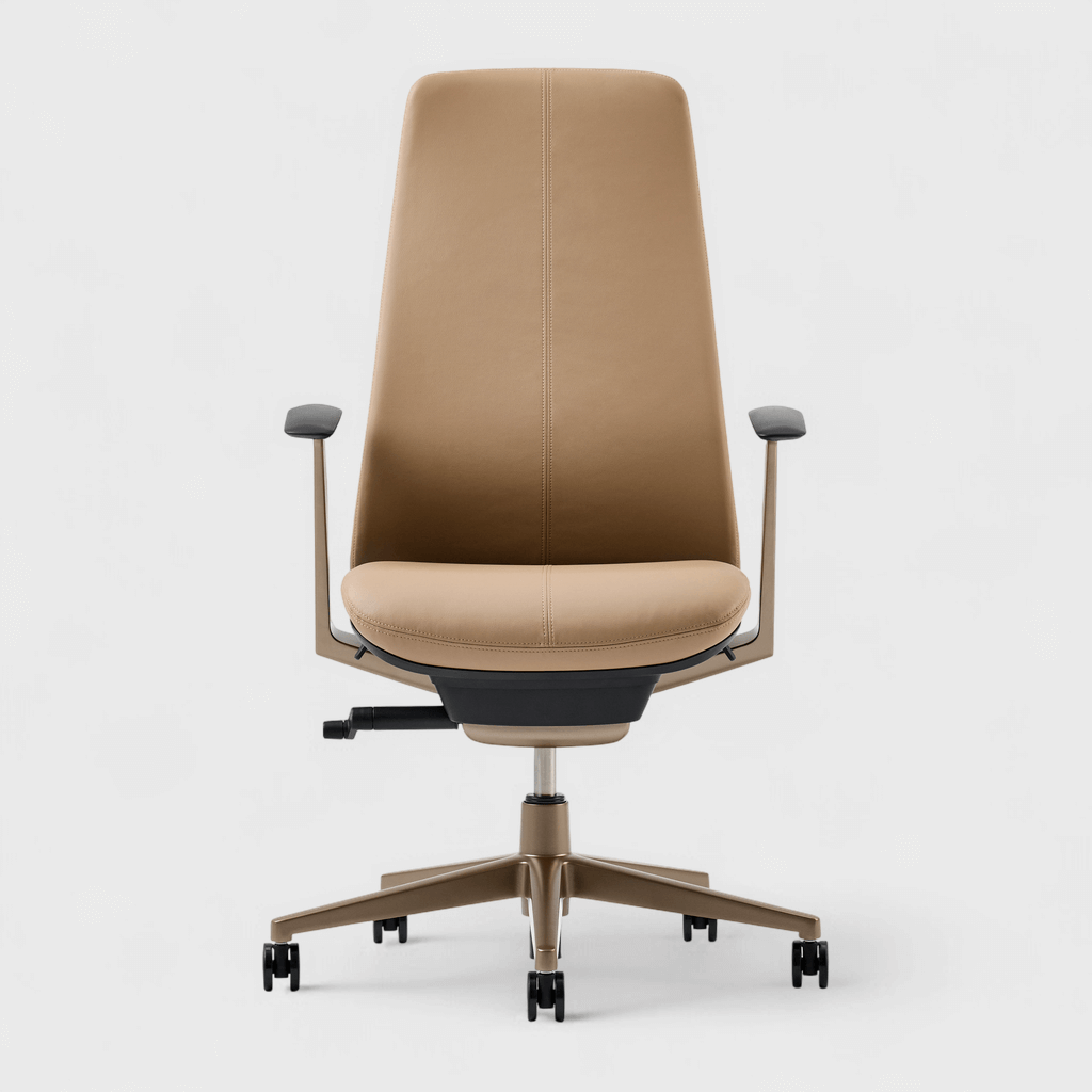 Fern Office Chair with Bronze Base - Safari (XJ_SF) / No / No