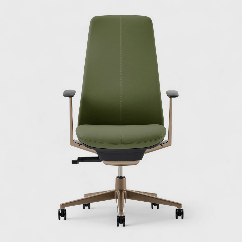 Fern Office Chair with Bronze Base - Sage (XJ_SA) / No / No