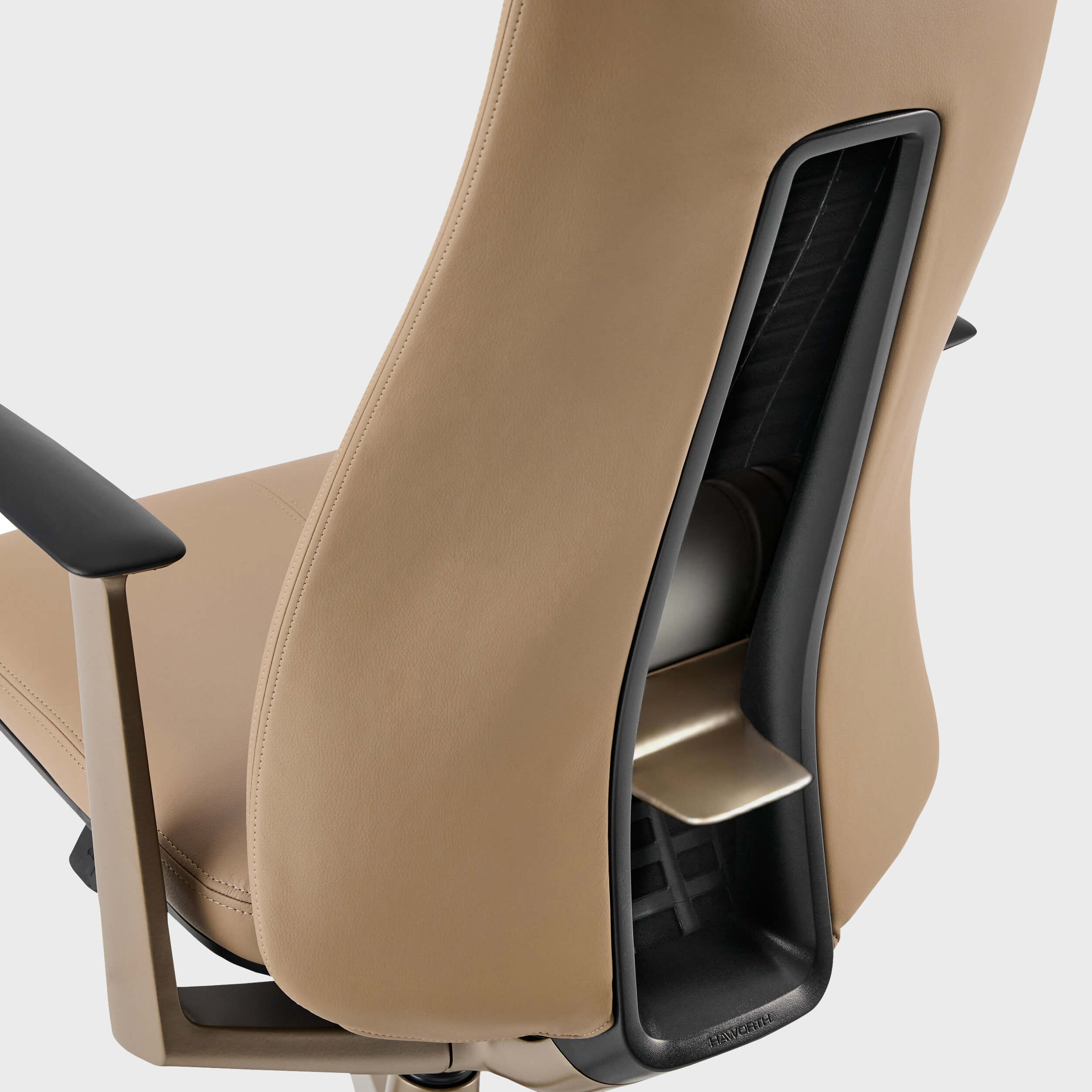 Fern Office Chair with Bronze Base - Safari (XJ_SF) / Yes / Yes