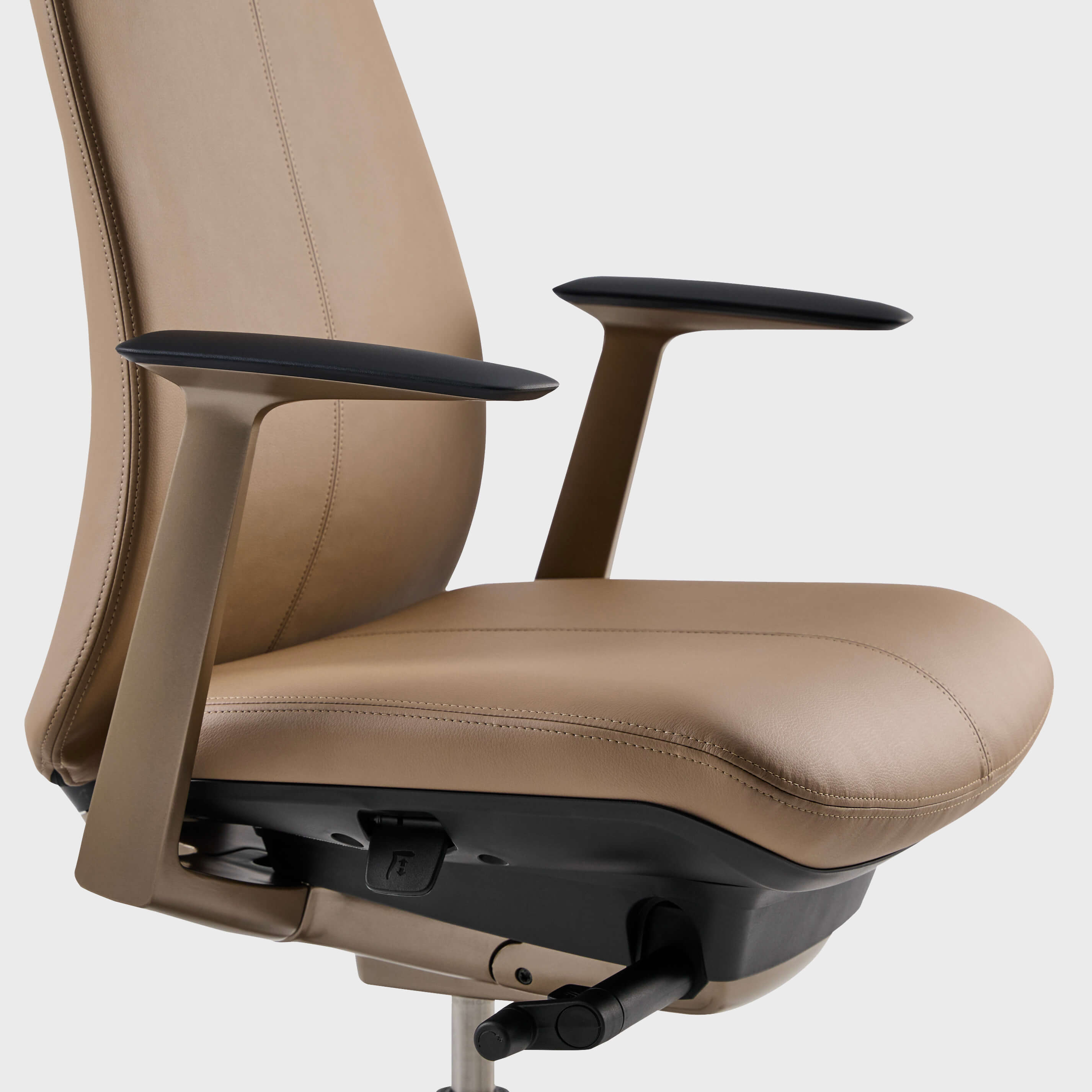 Fern Office Chair with Bronze Base - Safari (XJ_SF) / No / No
