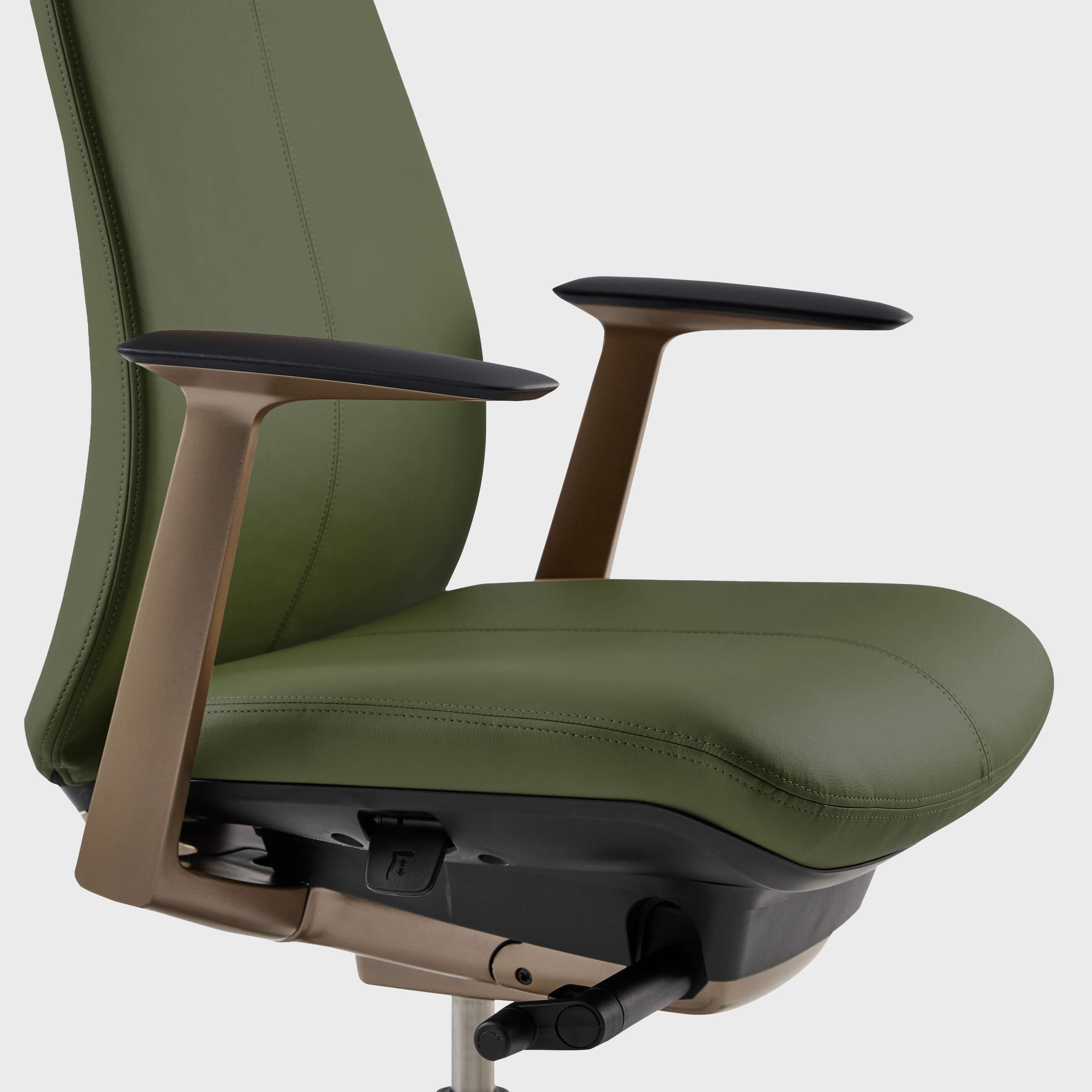 Fern Office Chair with Bronze Base - Sage (XJ_SA) / No / No
