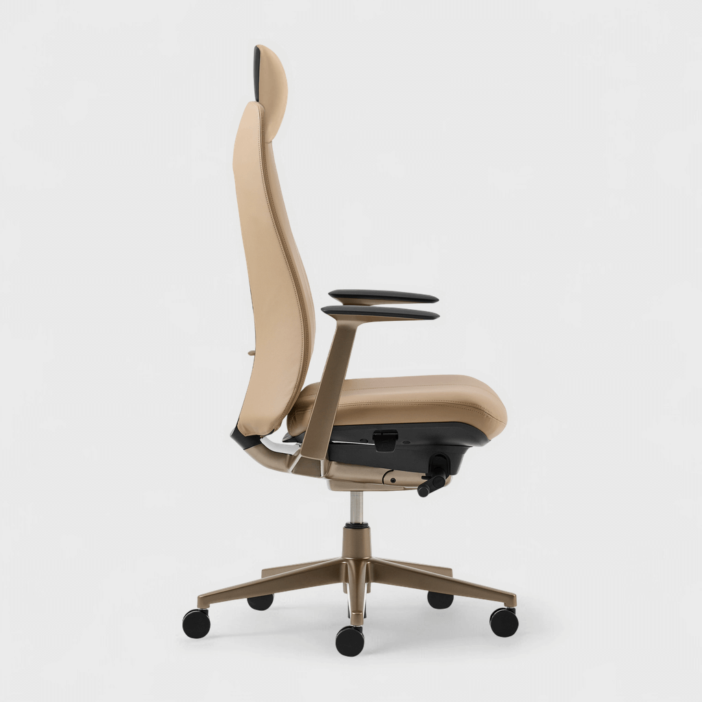 Fern Office Chair with Bronze Base - Safari (XJ_SF) / Yes / Yes