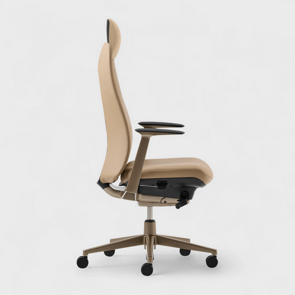Fern Office Chair with Bronze Base - Safari (XJ_SF) / Yes / No