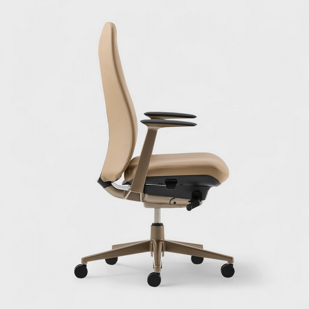 Fern Office Chair with Bronze Base - Safari (XJ_SF) / No / No