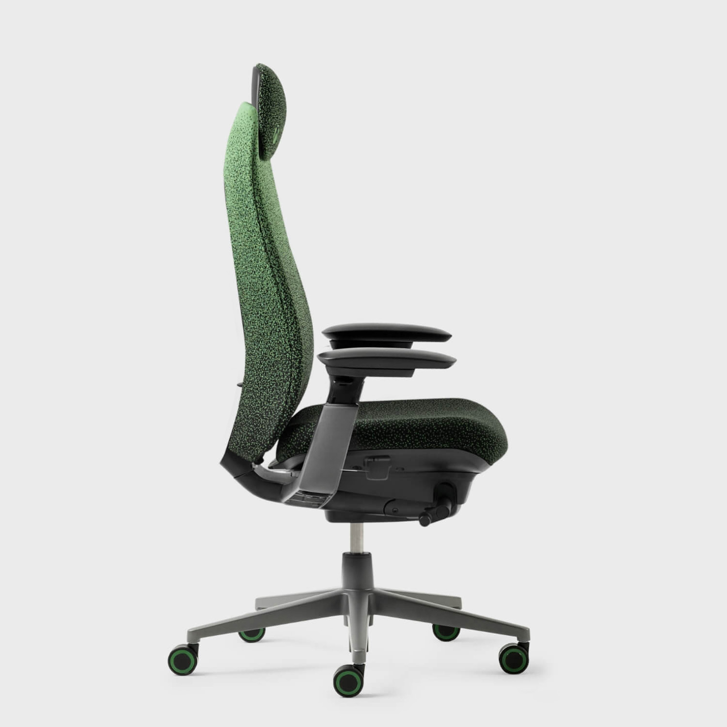 Haworth x Xbox: Fern Gaming Chair - Gradient Knit / Green & Black (FG_LB) / Yes