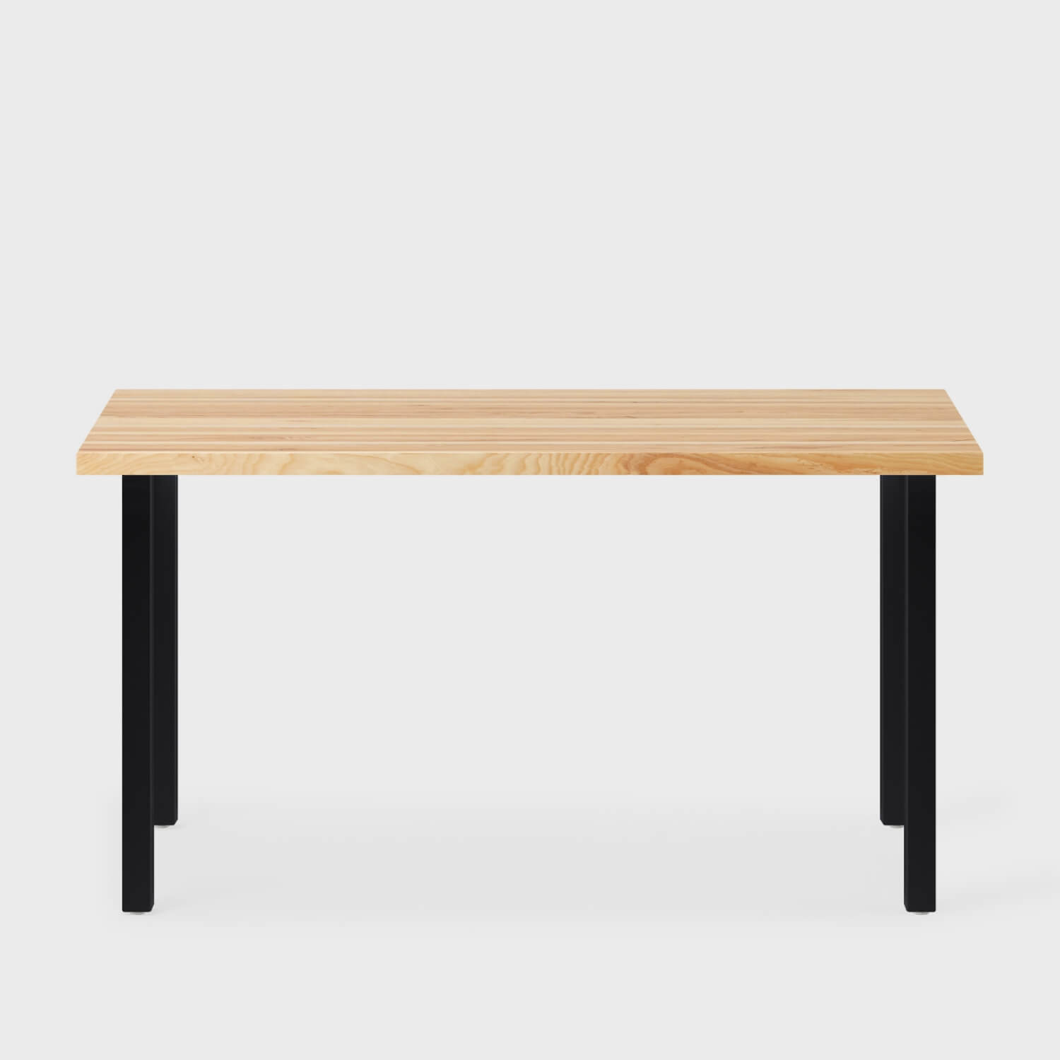 Elements Wood Top Skinny Leg Desk - Wood/29X58 / Skinny Leg / Clear on Ash (S_CA)/Charcoal (TR_K)