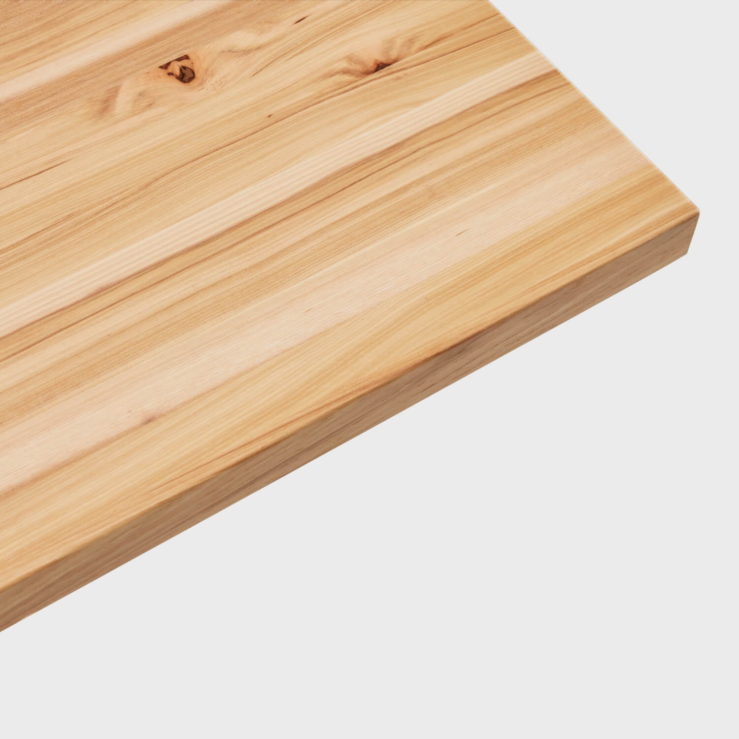 Elements Wood Top Wide Leg Desk - Wood/29X58 / Wide Leg / Hickory (S_HK)/Smooth Plaster (TR_PLS)