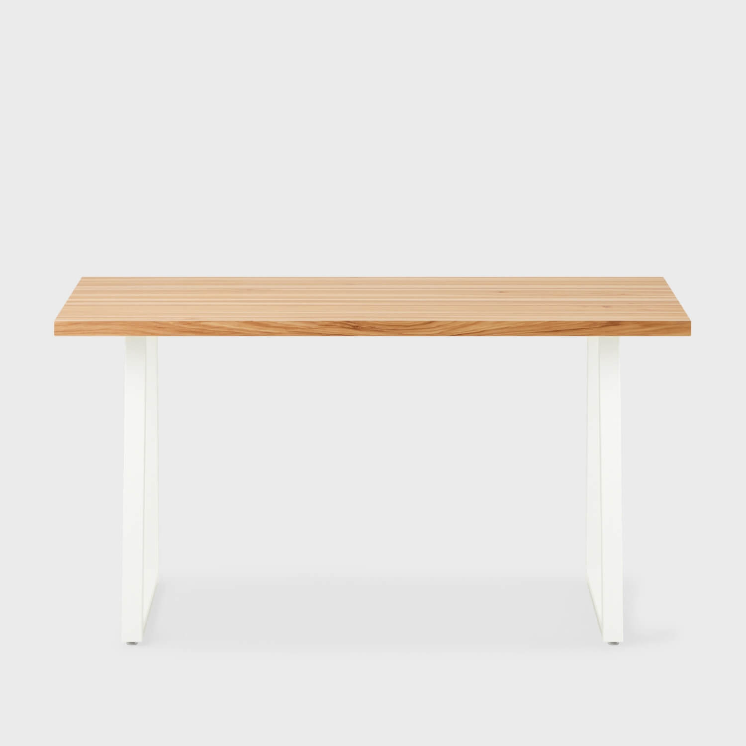 Elements Wood Top Wide Leg Desk - Wood/29X58 / Wide Leg / Hickory (S_HK)/Smooth Plaster (TR_PLS)