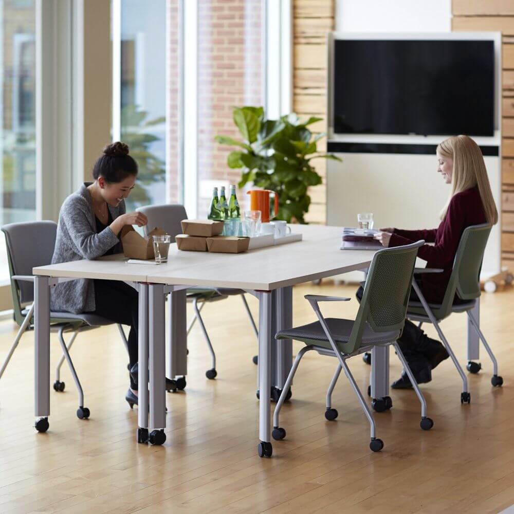 Jive Swivel Table - 24D x 60W / Field Elm (H-KP) / Charcoal (TR-K)