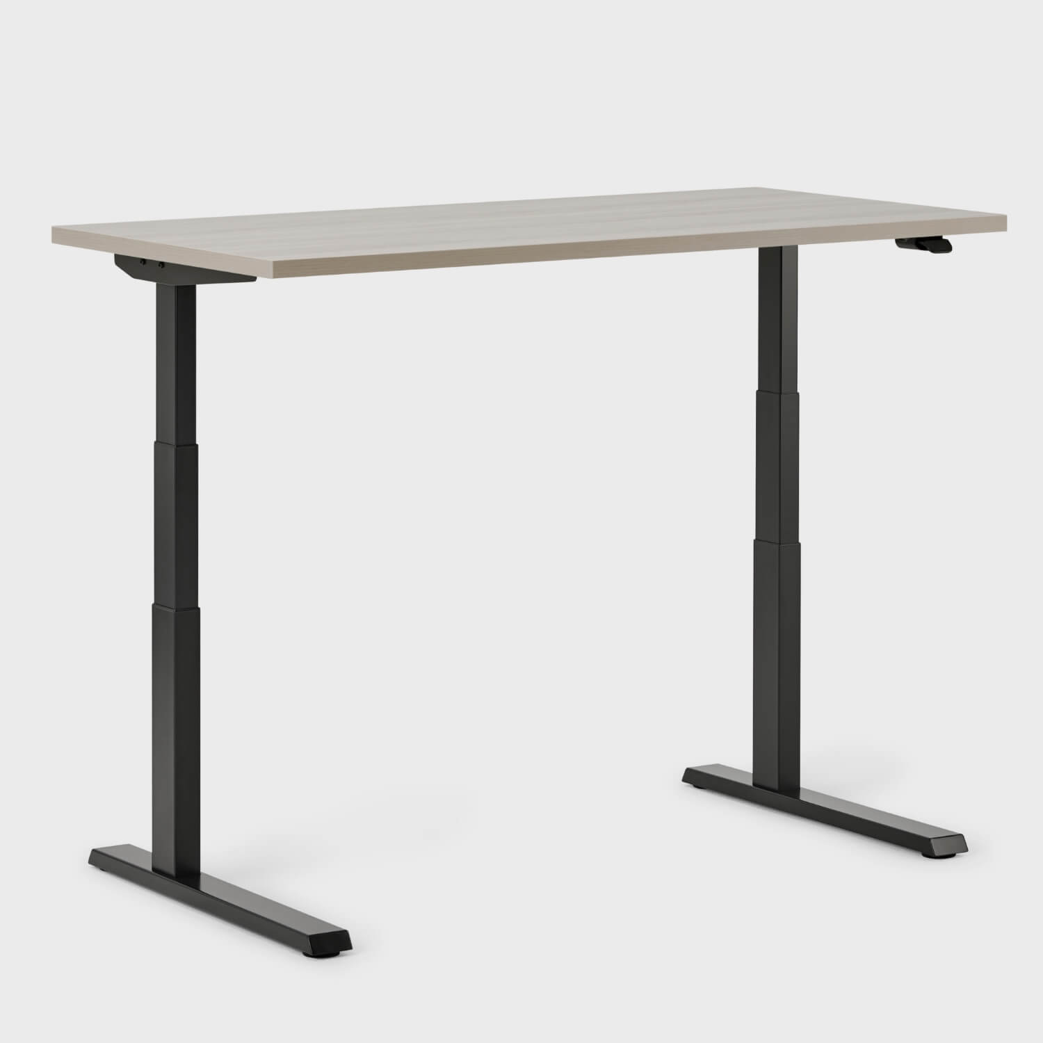 Upside Sit-to-Stand Desk - 29D x 46W / Grey Elm (H_KN)/Black / Standard Range/Programmable Paddle