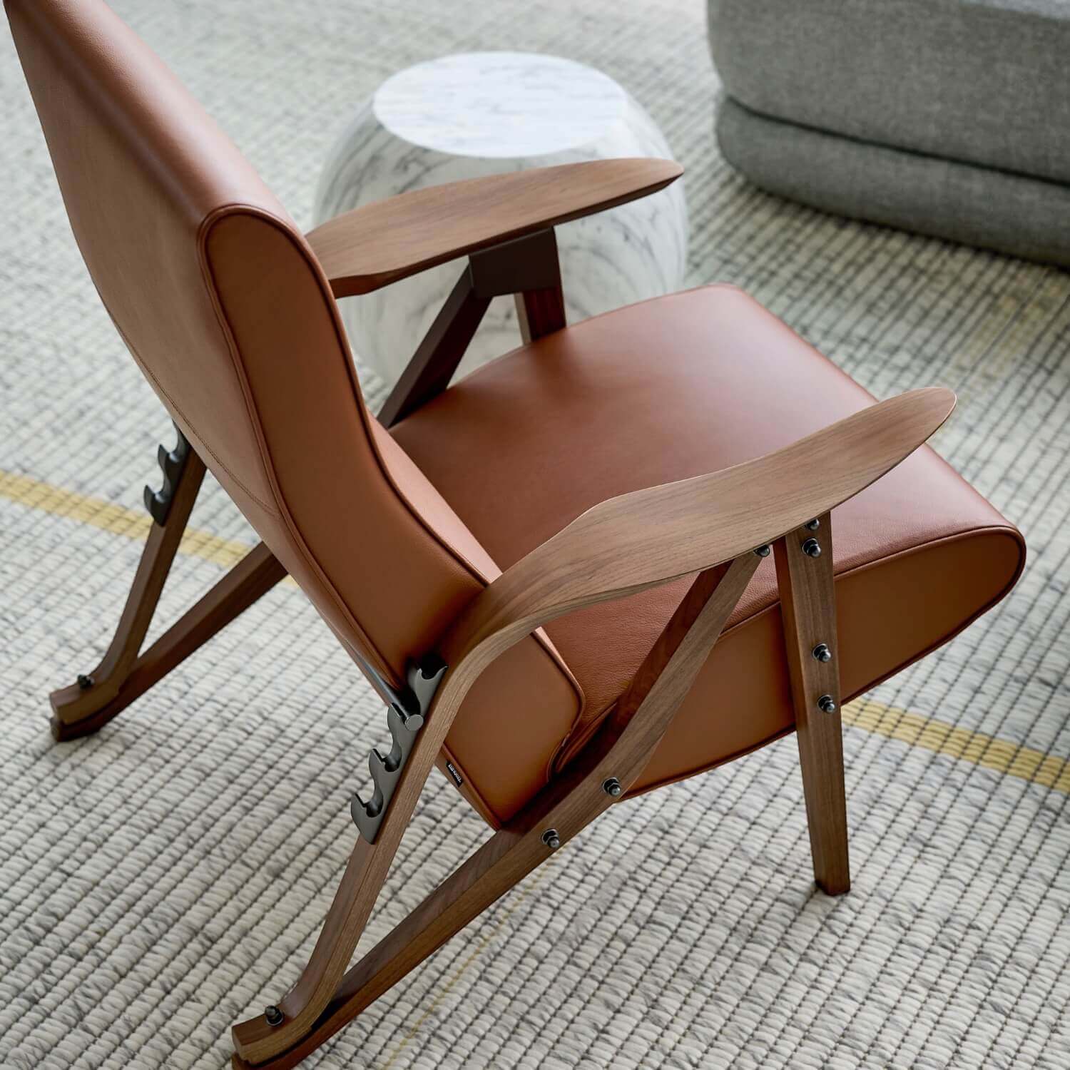 Gilda CM Lounge Chair - Nappa Leather - Black (ES-606)