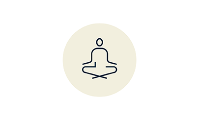 Graphic icon representing well being of employees in a workspace