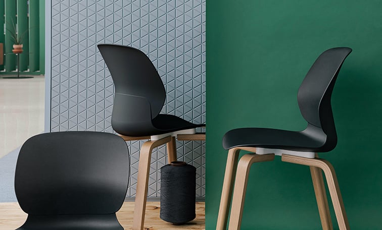 Haworth Maari chair in black seen at different angles view 11