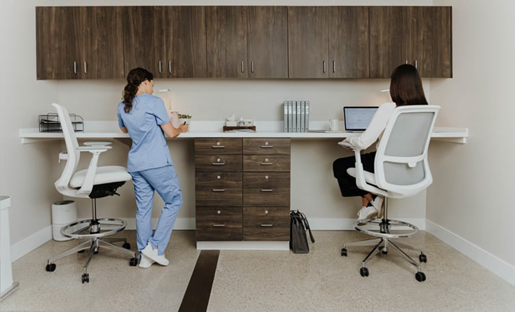 Haworth Zody chairs in a healthcare space