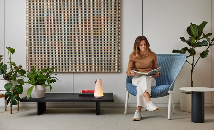 Haworth Cardigan lounge chair in a casual space